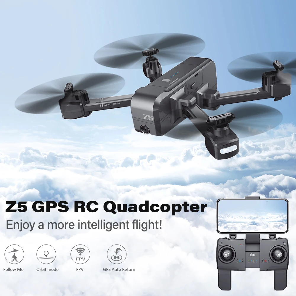 SJ R/C Z5 1080P широкоугольная камера Wi-Fi FPV RC Дрон gps авто возврат следуем за мной жестами фото RC Квадрокоптер