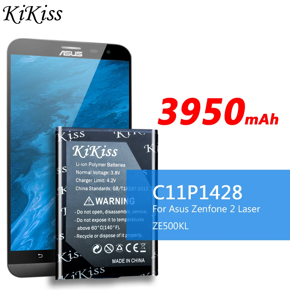 Для ASUS C11P1428 ZenFone2 Laser 5 &quotZE500KL ZE500KG Z00ED 3950mAh Мобильный телефон Аккумулятор для Asus Zenfone