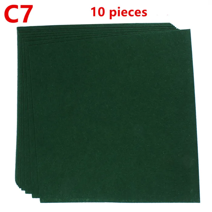 Color 7 10 шт., 30*30 см, ручная работа, Нетканая фетровая Полиэстеровая ткань, цветы, ткань для рукоделия, игла для шитья, игрушки, куклы, войлочки, Декор для дома - Цвет: Color 7