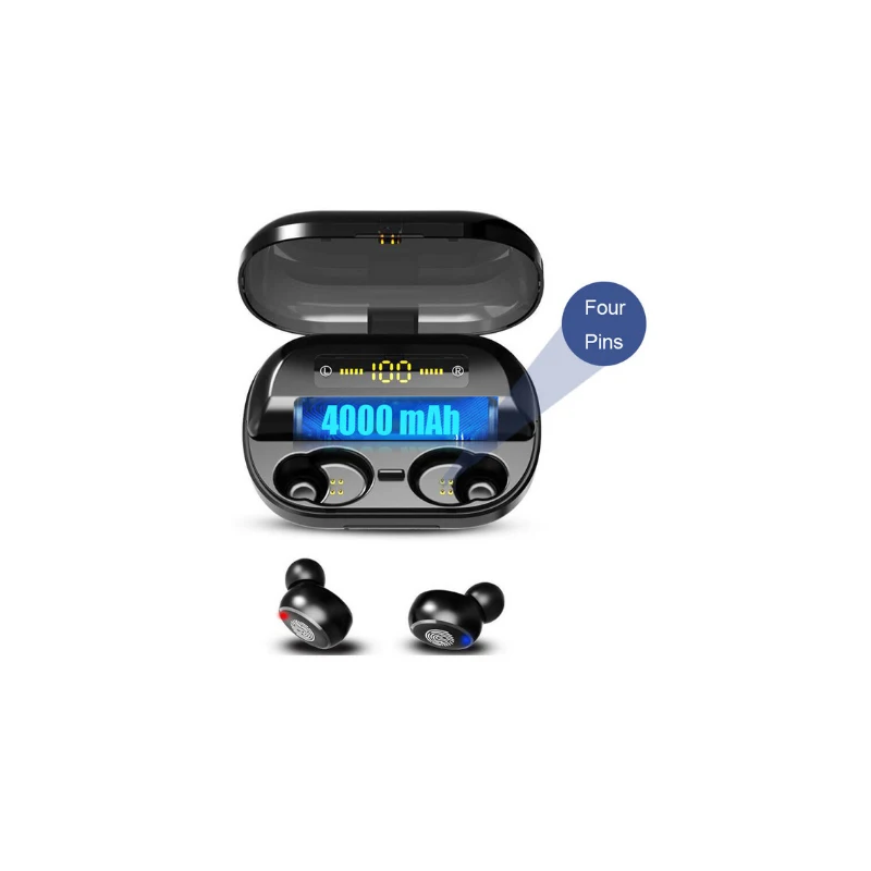 TWS V11 Bluetooth 5 0 Touch Control LED Display Wireless Sports Earphone 9D Stereo IPX7 Waterproof Earbuds With 4000mAh charing