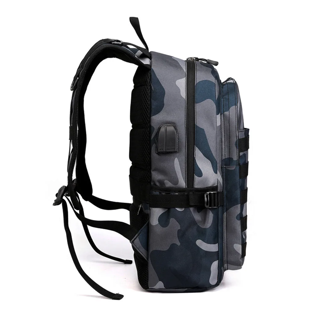 Рюкзак для мужчин, школьная сумка Mochila Pubg, Battlefield infants, камуфляжный рюкзак для путешествий, холст, Usb разъем для наушников, рюкзак#6
