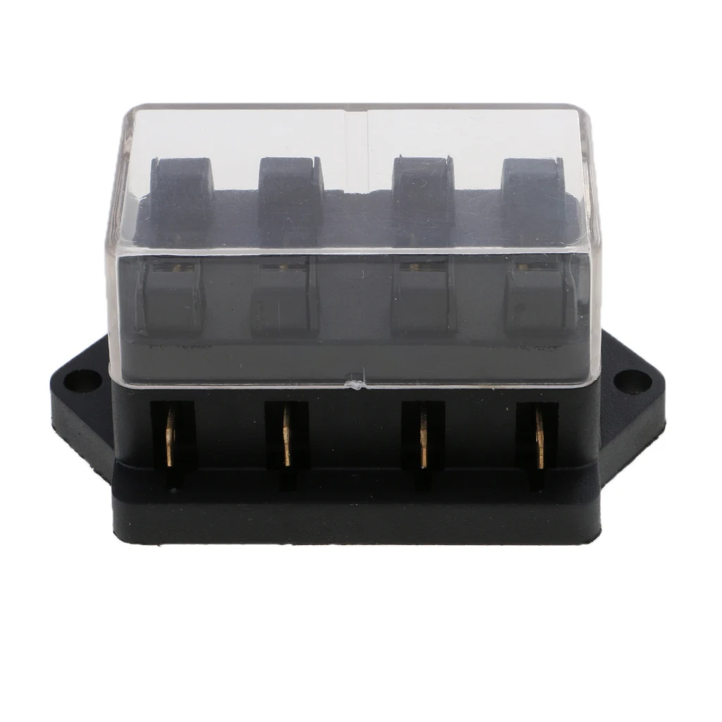 DC 12V 24V 32V Circuit ATC, ATO Blade Fuse Box Block Fuse Holder 4-Way