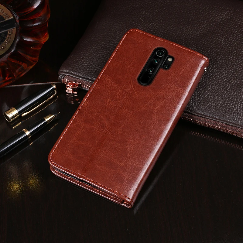 Чехол бумажник для Xiaomi Redmi Note 8 Pro деловые кожаные чехлы с откидной крышкой чехол