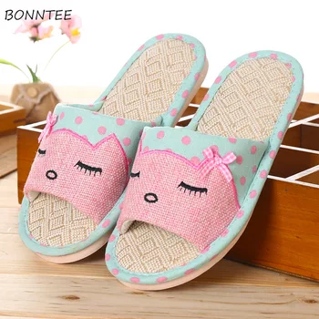 

Summer Slippers Women Fashion Cute Cartoon Cat Anti Skid Breathable Home Shoes Womens Chic Simple Leisure Bathroom Floor Slipper