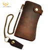 Male Quality leather Dargon Tiger Emboss Fashion Checkbook Iron Chain Organizer Wallet Purse Design Clutch Handbag 1088-db ► Photo 1/6