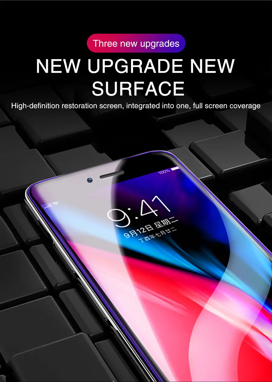 20000D Hydrogel Protective film on for iPhone 8 7 6s Plus Screen Protector iPhone SE X Xr Xs 12 11 Pro Max Screen protector film mobile phone screen protector