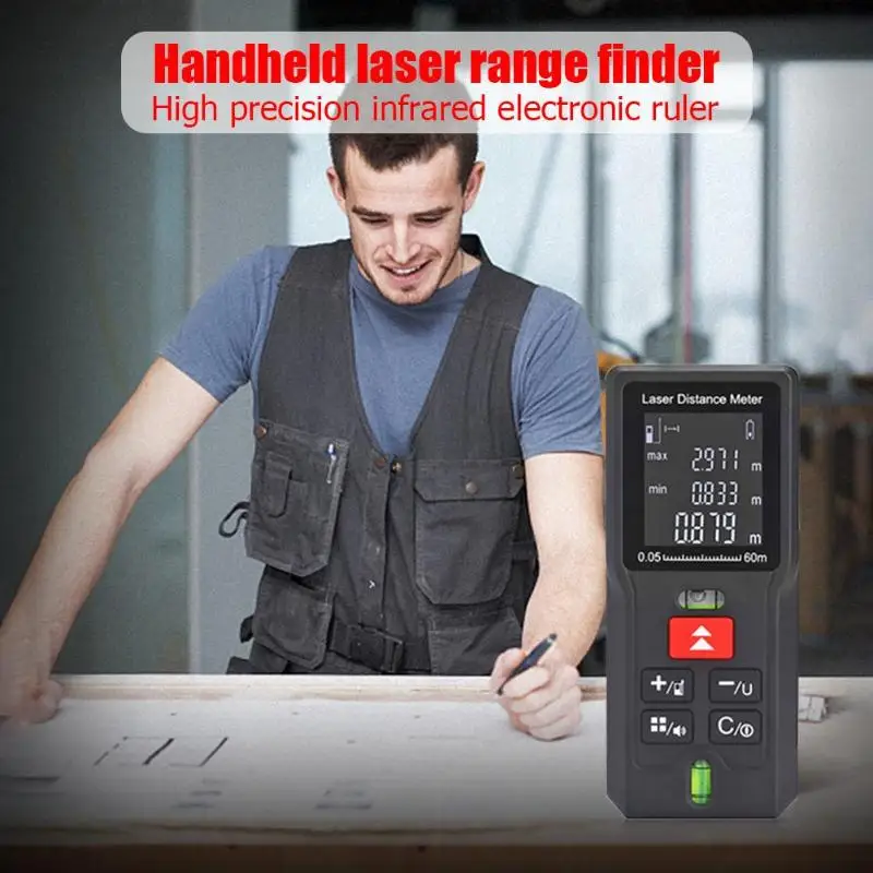 40/60/80/100m Laser Rangefinder Distance Meter Range Finder Electronic Tape Ruler Tester Battery-powered Measurer Device 40/60/80/100m Laser Rangefinder Distance Meter Range Finder Electronic Tape Ruler Tester Battery-powered Measurer Device