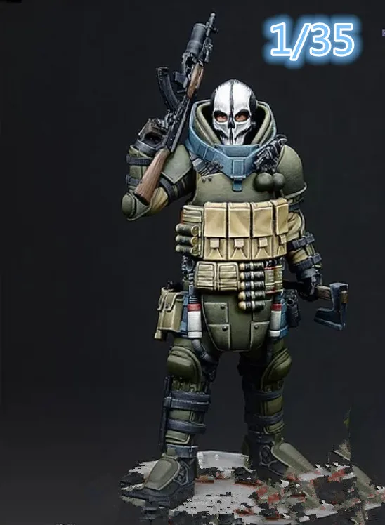 

1/35 Resin Model Building Kit Figure Armored soldier