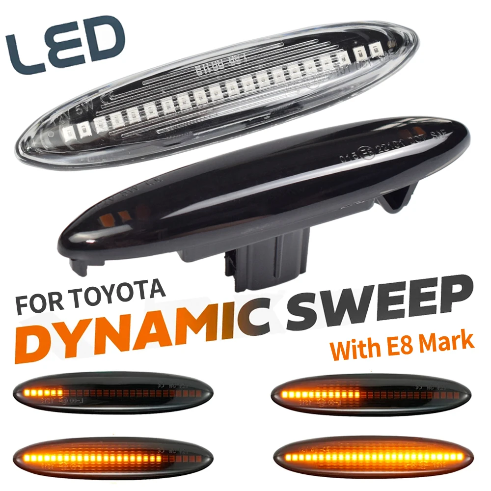 2PCSLedDynamicSideMarkerTurnSignalLightForLexusIS250IS350