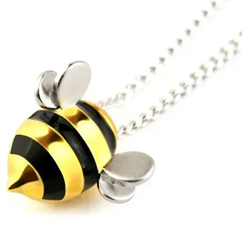 

Ice River Women Pendant Necklace Cute Bee Beads Design Charm Female Silver Color Chain Necklaces Fashion Jewelry Gifts