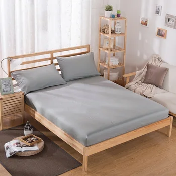 

1Pcs Fitted Sheet Solid Color Mattress Cover Printing Bedding Linens Bed Sheets With Elastic Band Pillowcase 48x74cm