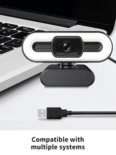  Taida Full HD 1080P 2K 4K Webcam Auto Focus Fill Light Web Camera With Microphone Live Broadcast USB Computer PC Web Cam 