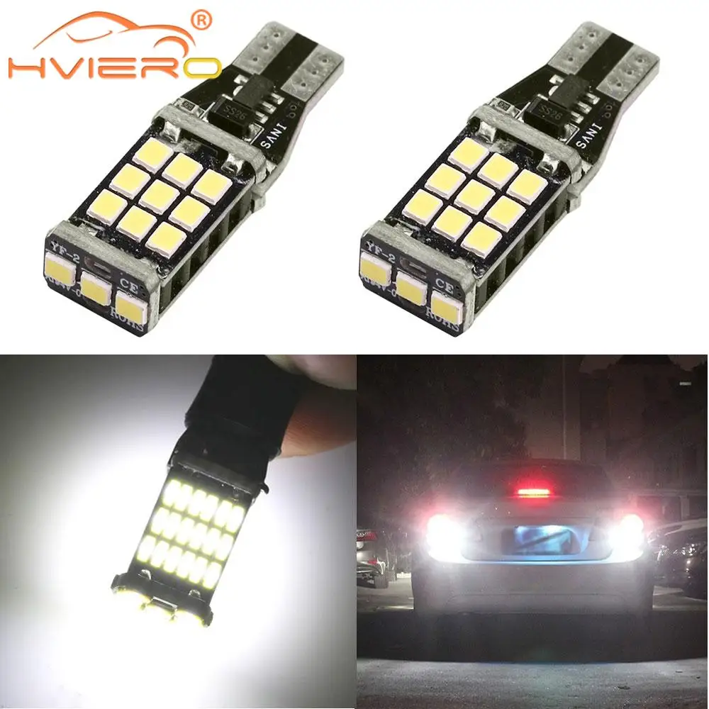 

T15 921 Car LED CANBUS Backup Light Reverse Light Brake Light W16W WY16W 2835 Chip No ERROR Tail Bulb Auto Lamp Turn Signal Lamp