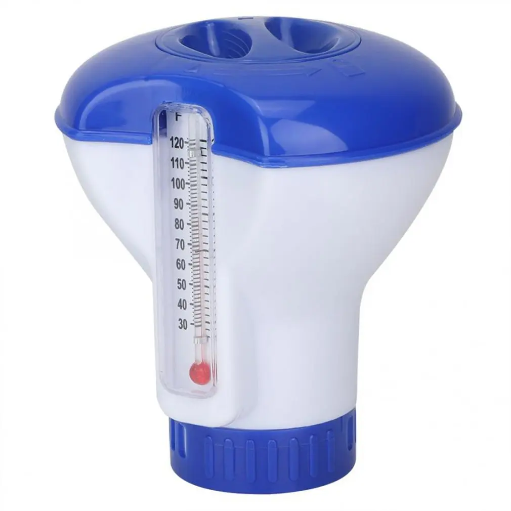 Atie Poolsupplytown Floating Mini Small Chlorine And Bromine Tabs Dispenser With Built-in Floating Thermometer For Pool