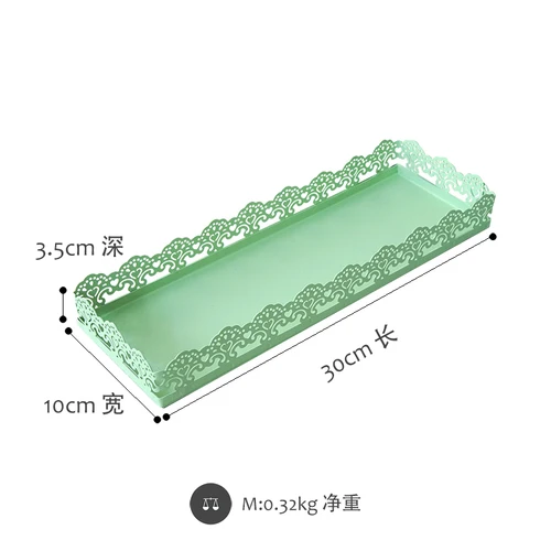 Прямая маленькая свежая зеленая тарелка для торта из кованого железа форма торта Sen Свадебная вечеринка десертный стол украшения Еда фото реквизит лоток - Color: as the picture shows