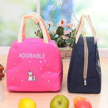 

Insulated Lunch Bag Thicken Cold Thermo Bag Can Cooler Picnic Portable Food Bag Breakfast Picnic Box Handbag Non-woven Cloth
