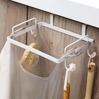 

Metal Trash Rack Cupboard Door Back Hanging Trash Rack Storage Kitchen Garbage Rubbish Bag Can Holder Hanging Kitche 2020
