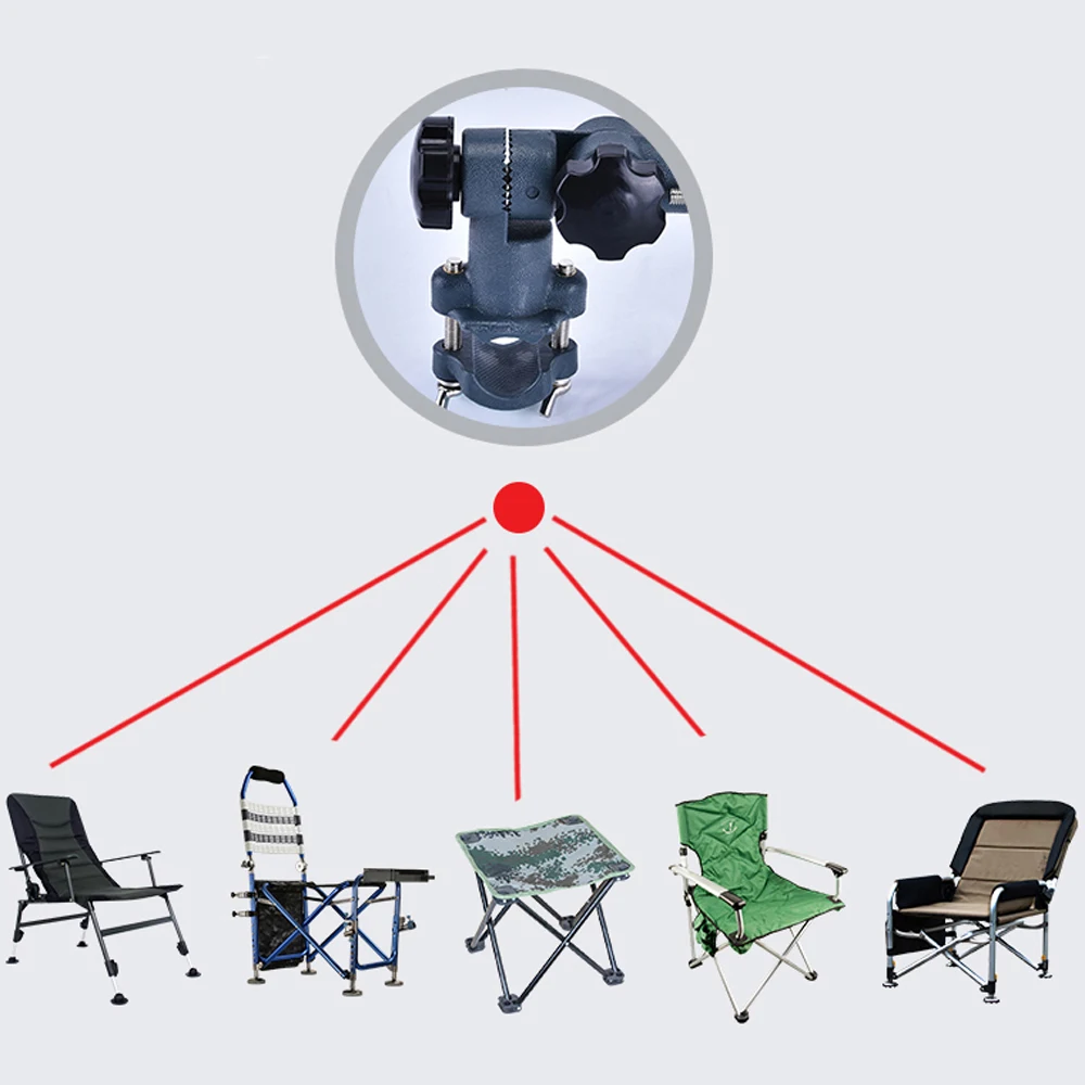 Multi-function Fishing Accessory Rod Umbrella Chair Universal Connector  Turret Bracket Box Tray Holder Tool Boat Gear Equipment