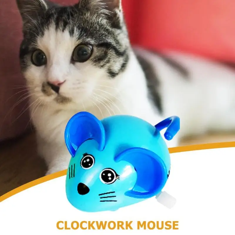 Мультфильм обмотки мышь скрипучий пластик Жевательная звучащая Pet игрушка-тизер для кошек