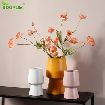 

Modern And Simple Morandi Frosted Ceramic Vase Living Room Decoration Dried Flower Vase Creative Home Decoration