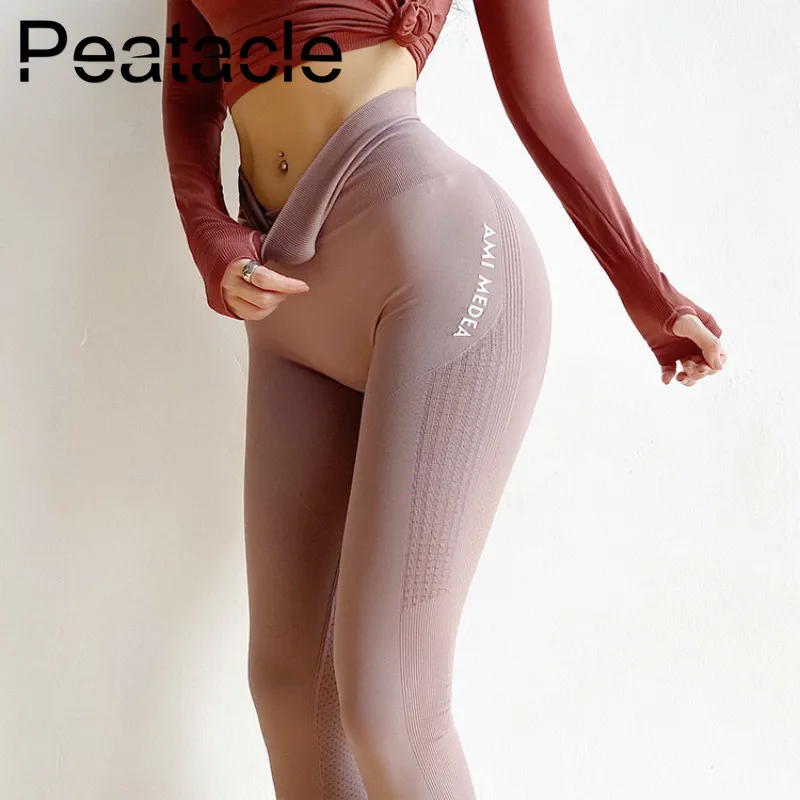 Peatacle леггинсы с высокой талией, пуш-ап, спортивные женские штаны для фитнеса, бега, йоги, энергетические леггинсы, для спортзала, Акула, быстросохнущие