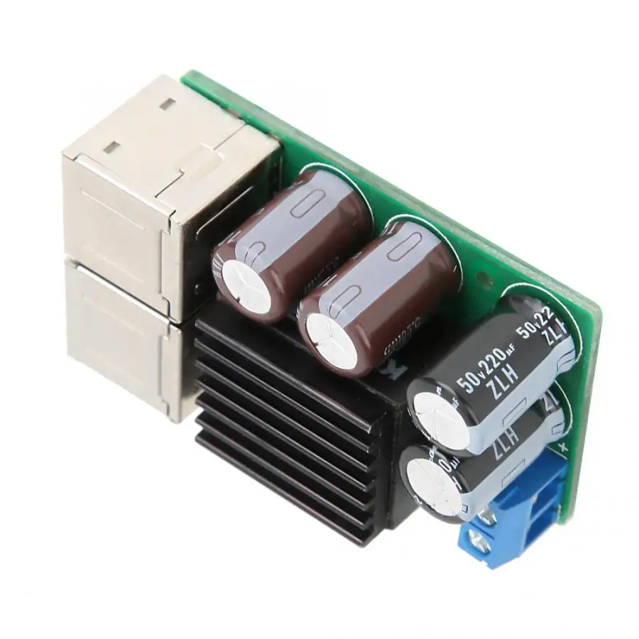 Модуль питания 4 usb-порта DC9~ 40 В до 5V5A большой модуль передачи питания 84,8~ 94.2% эффективность передачи регулируется