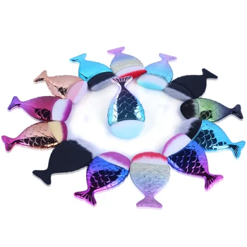 

1pc Make Up Brushes Powder Face Highlighter Sponge Professional Repair Mermaid Holder Shape Foundation Cosmetic Fish Tools Kit