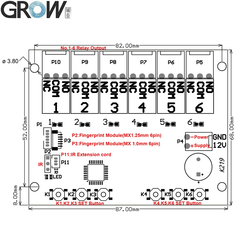 GROW K219 A программируемый инфракрасный пульт дистанционного управления со