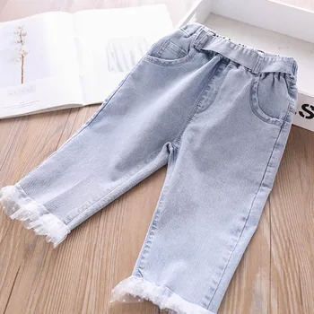 

2020 Summer Girls Jeans Middle-length Children's Pants Children's Clothing Wholesale
