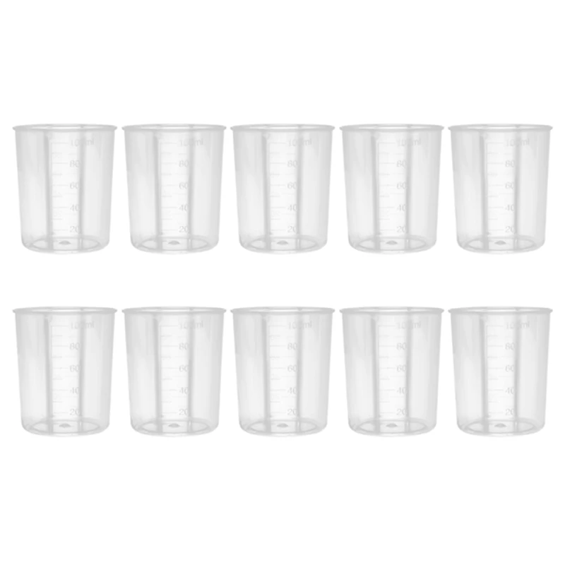 10 Pack 8oz Excellent Graduated Clear Plastic Measuring Exp Cups overseas Practical