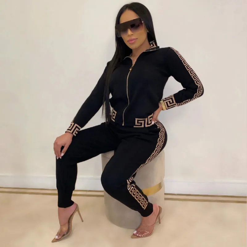 Tracksuit Two-Piece-Set Stitching Spring Casual Fashion Women New Autumn Long-Sleeve