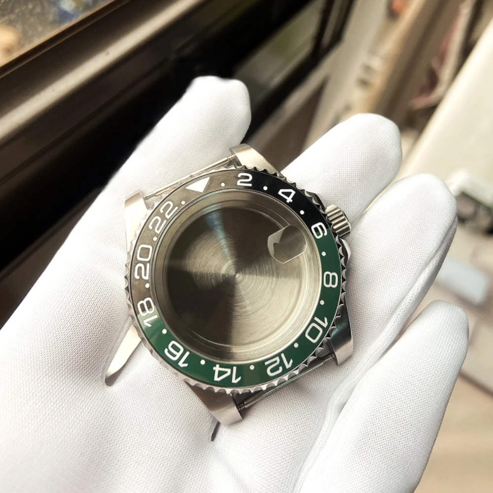 

LUNDA Design GMT watch case parts ceramics bezel ring 40mm suitable for RLX 2813 8215 2836 3804 8200 movement