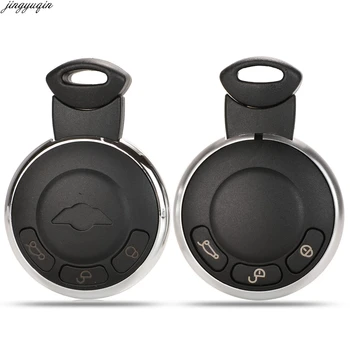 

Jingyuqin Remote Car Key Case Shell For BMW Mini Cooper 3 Buttons Auto Smart Key Housing With Battery Holder & Blade