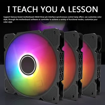 

Computer Water Cooling System Waterblock 12cm 5V ARGB Chassis Cooling Fan for Desktop PC Case Gorgeous Mute Cooler