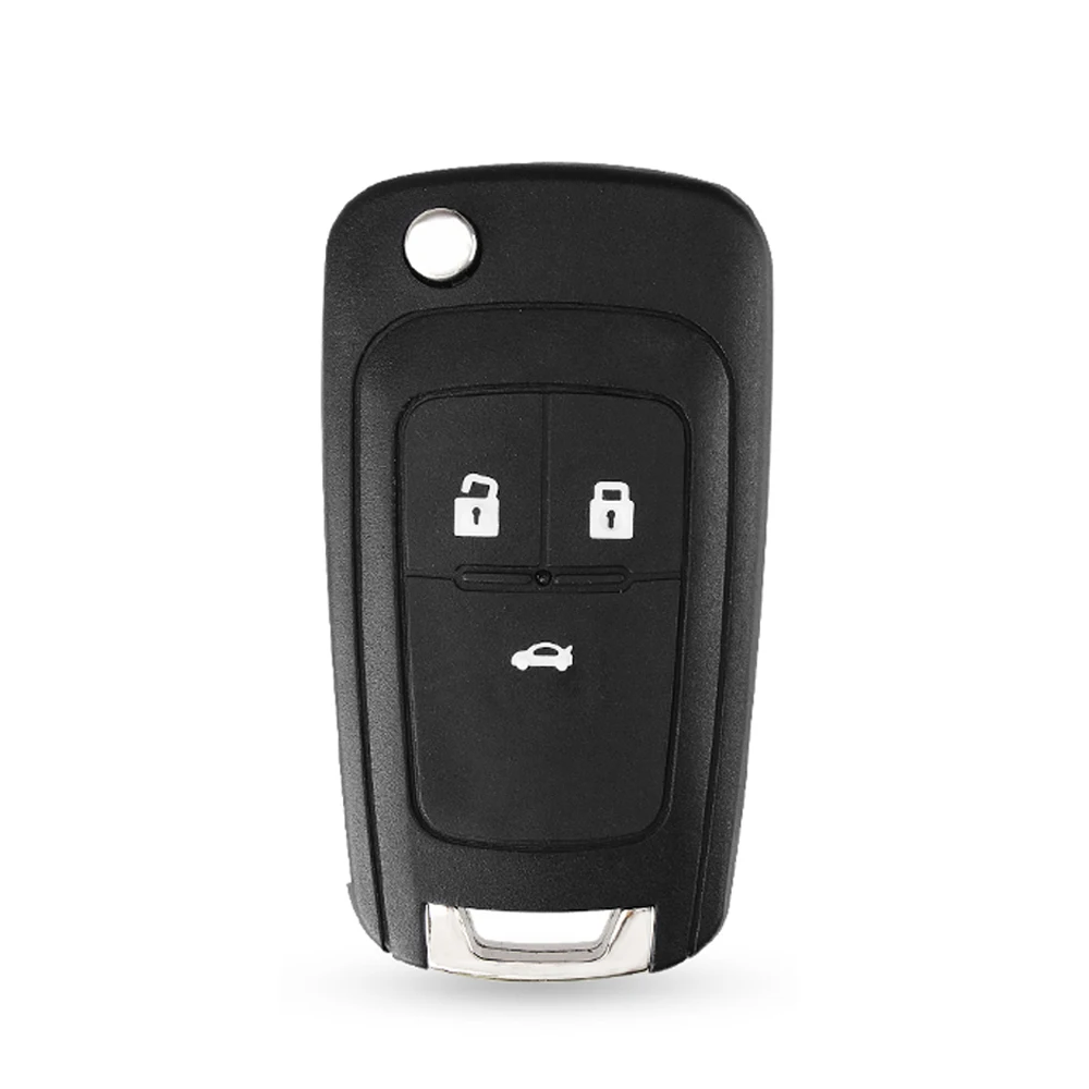 KEYYOU флип дистанционный ключ для автомобиля в виде ракушки чехол для Chevrolet Cruze 2012 Malibu Aveo складной ключ для Ipad 2/3/4/5 кнопки HU100 лезвие - Цвет: Original Key 2