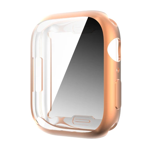 Case For Apple Watch Case 45mm/41mm/44mm/40mm/42mm/38mm 360 Full Soft Clear TPU Screen Protector for iwatch 3/4/5/6/SE/7