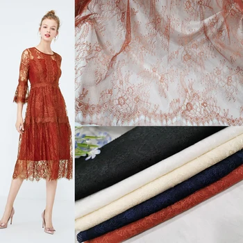 

LASUI 2019 NEW 1.5 *1.5 =1 piece Good-looking Plant flower French lace fabrics hollow fabric DIY Dress skirt C0338