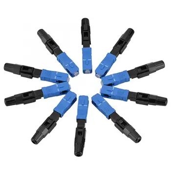 

Computer cable manager 10pcs/lot SC/UPC Optic Fiber Quick Connector Fast Adapter Single Mode for FTTH/ODF internal computer