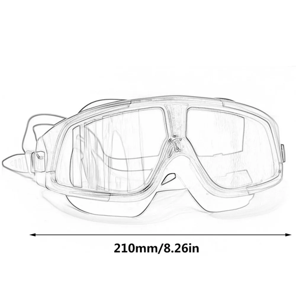 Adult Swimming Hd Anti-fog Goggles Super Large Frame Silicone Plating Flat Mirror Swimming Goggles Unisex