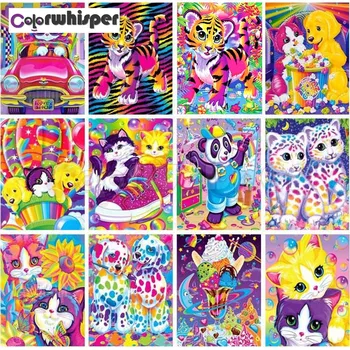 

Diamond Painting 5D Full Square/Round Drill Colorful Cartoon Dog Cat Tiger Daimond Embroidery Painting Cross Stitch Mosaic Z279