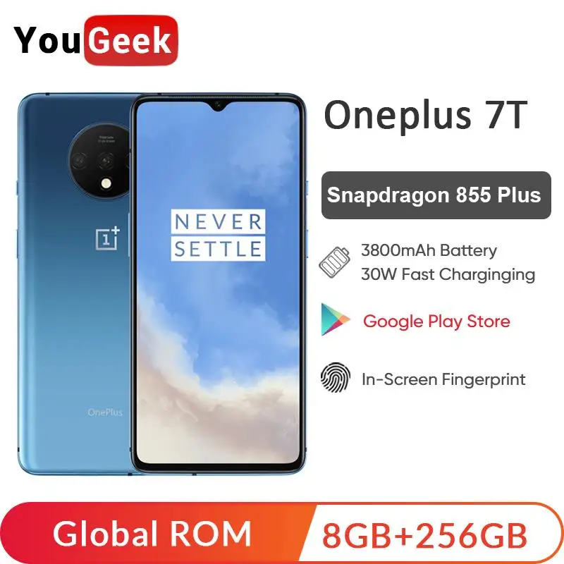 OnePlus 7 T 8GB 256GB Global ROM мобильный телефон Snapdragon 855 Plus Octa Core 6 55 ''экран 48MP Тройная