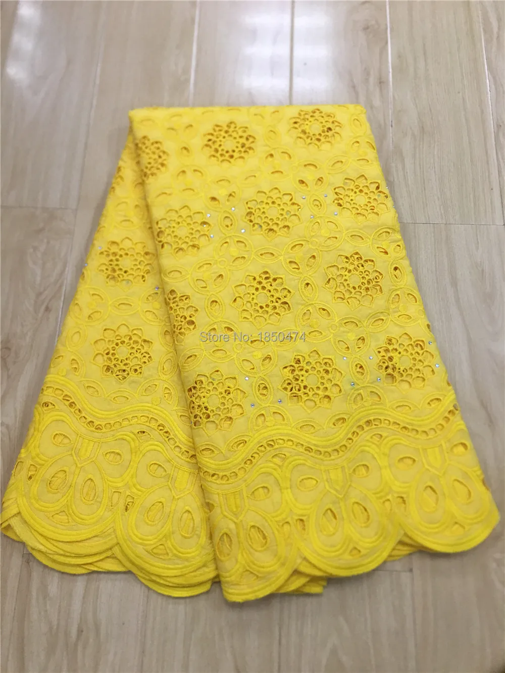 

Swiss Voile Lace In Switzerland Yellow Fabric Lace Fabrics High Quality Cotton Lace Fabric Hollow Out Robe Dentelle 5Yard/Lot FS