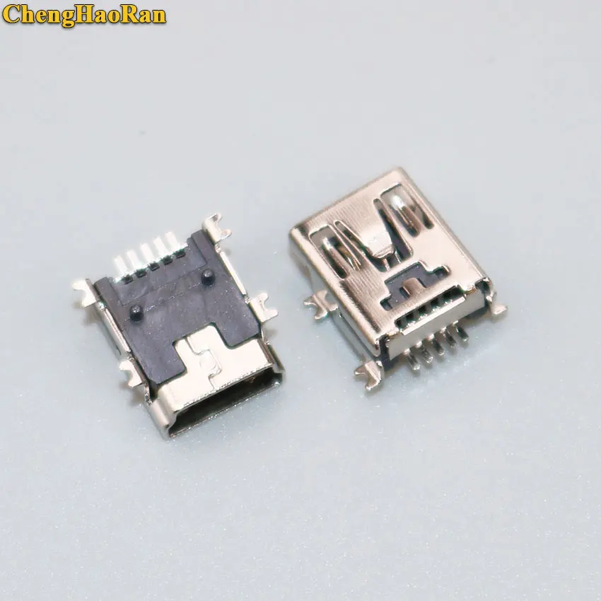 ChengHaoRan 1000 шт Т-образная 5-контактный штекер Mini-USB гнездо розетка разъем Порты и разъёмы SMT для медиа-плееров компоненты разъема для