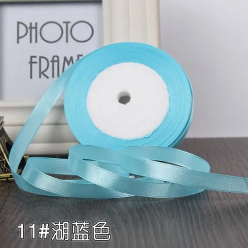6 мм 1 см 1,5 см 2 см 2,5 см 4 5 см атласными лентами DIY искусственный шелк розы Ремесла поставок швейной фурнитуры Скрапбукинг Материал - Цвет: No 11 Aqua
