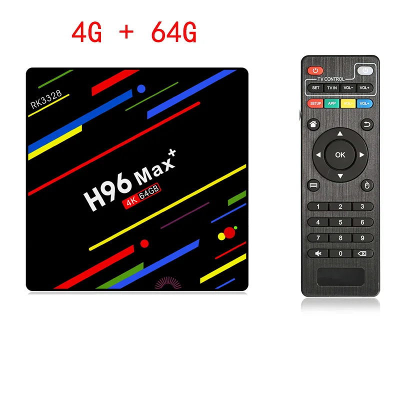 H96 MAX Plus Smart tv Box Android 9,0 4 Гб 64 Гб Rockchip RK3328 5G Wifi H.265 4K Youtube Netflix Google Play IP tv медиаплеер - Цвет: 4G 64G Normal remote