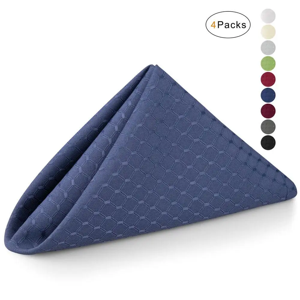 

VCVCOO 4 Pcs/lot Fabric Napkins Polyester Cloth Table Dinner Multi-color Napkin 43*43CM Diner Christmast Handkerchief Party