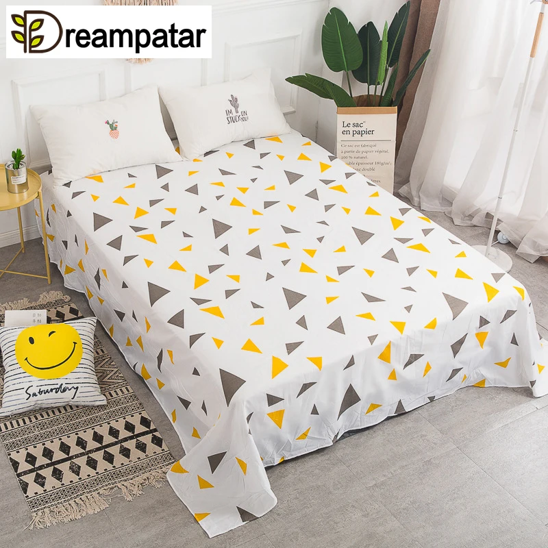

Dreampatar Simple 1Pcs Single Double Home Comfort Bed Sheets Fashion Active Print Soft Bed Textiles Modern Bedding BY214B