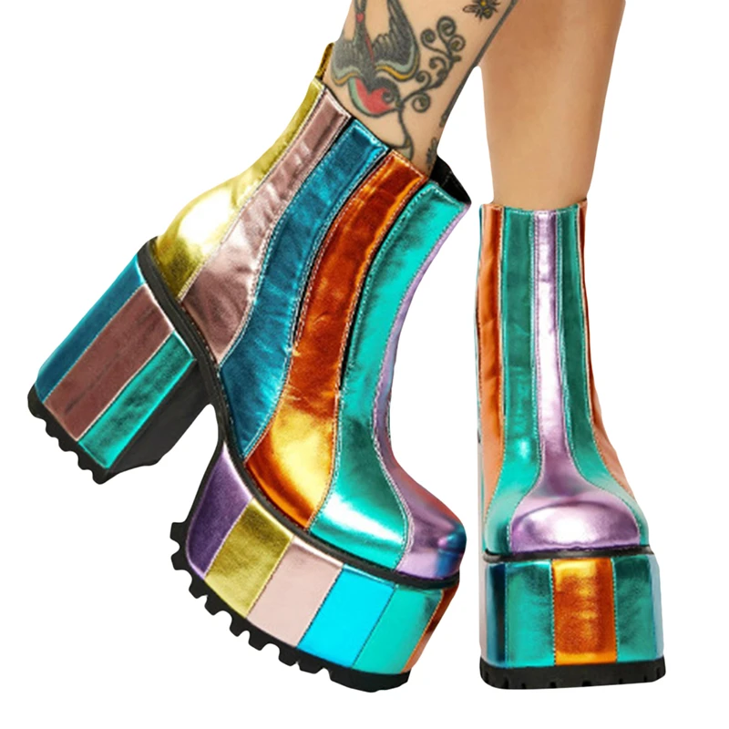 clear rainbow boots