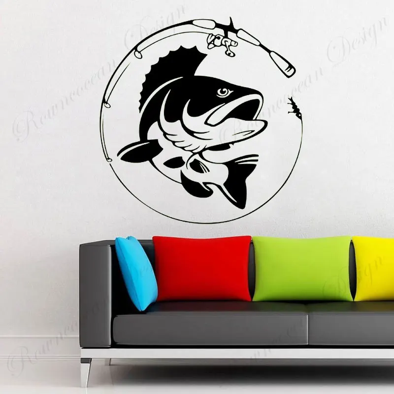 Настенные виниловые наклейки A665 для украшения салона автомобиля спальни рыбалки