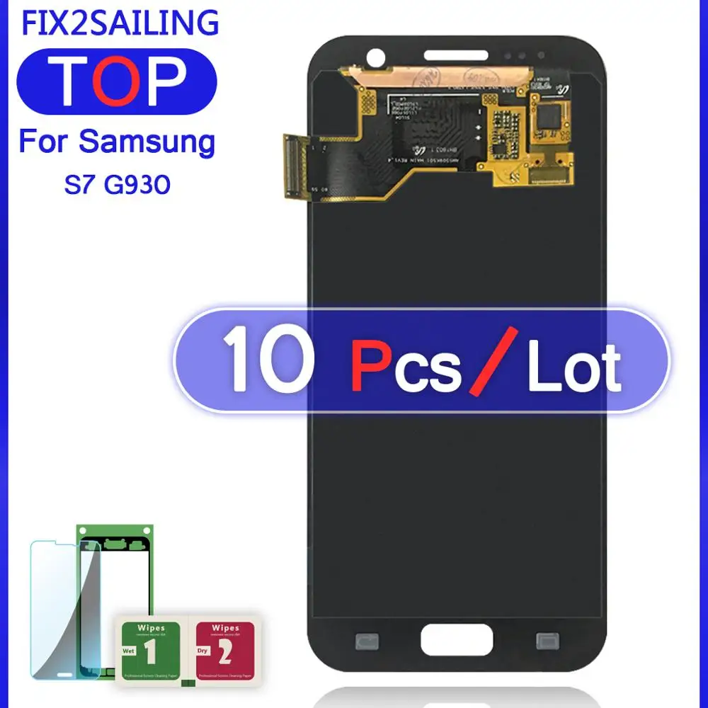 10 шт. ЖК-дисплеев для Samsung Galaxy S7 G930A G930F SM-G930F Super AMOLED ЖК-дисплей 100% протестированный